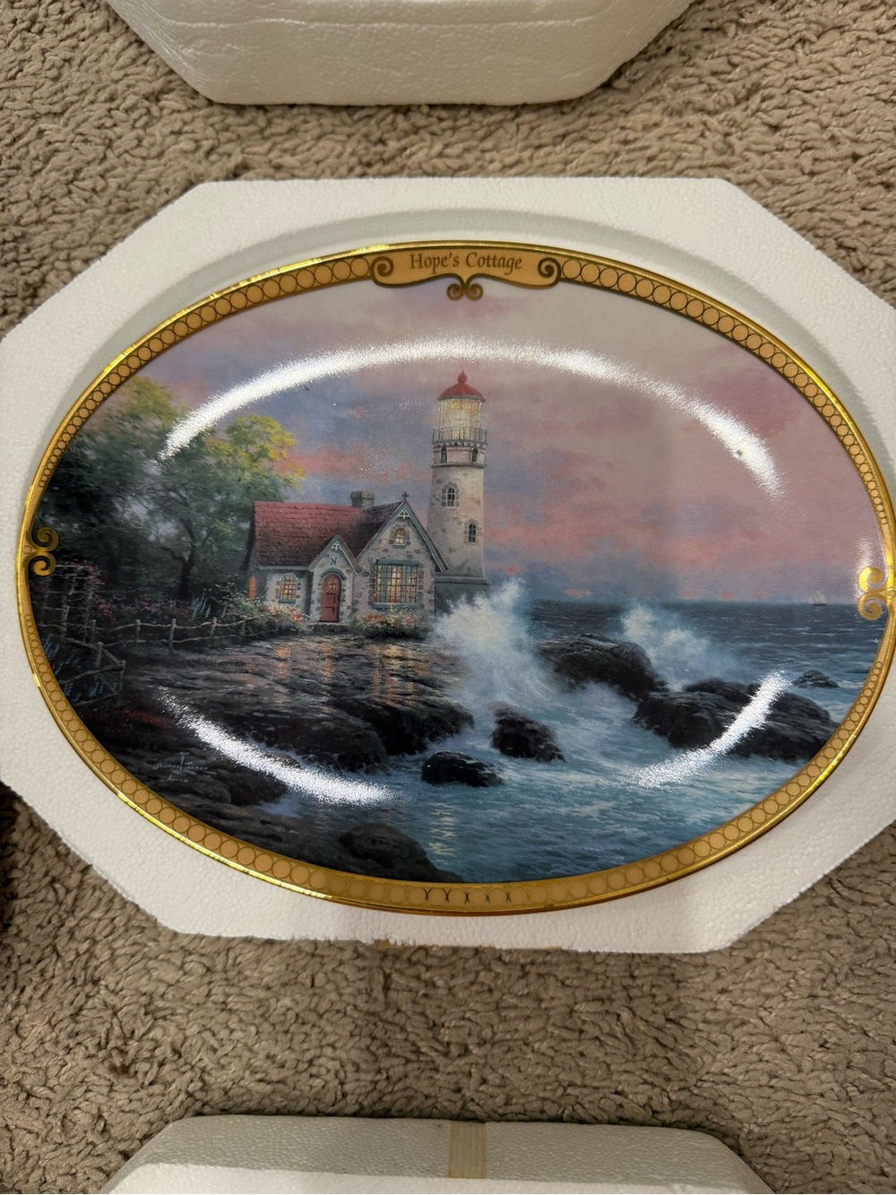 Thomas Kinkade Hope’s Cottage Bradford Exchange Collector Plate 7015C